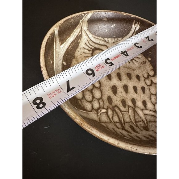 ANDERSON DESIGN MAINE MID CENTURY MODERN OWL STUDIO ART POTTERY DISH BOWL - Picture 4 of 10